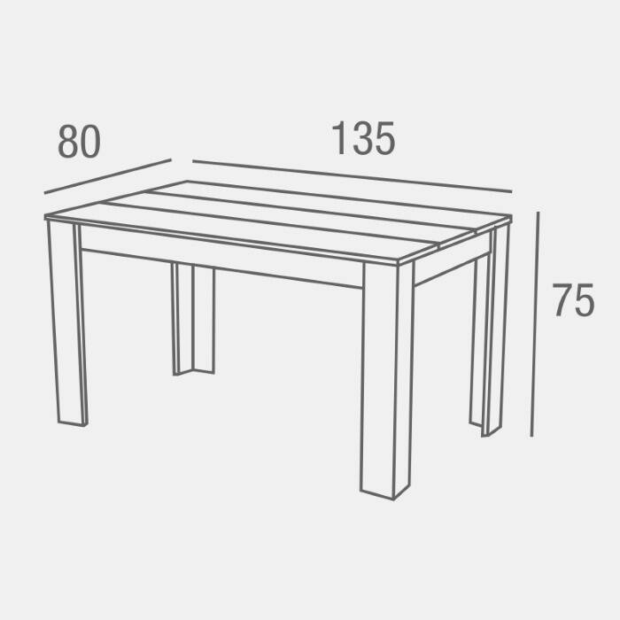 MESA COMEDOR MOD. DOMUS BLANCO/NEGRO - Imagen 6
