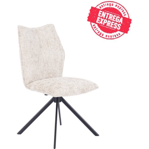 SILLA MOD. ENEAS TELA C/ BEIGE- PATA NEGRA (GIRATORIA 180º) SE SIRVE EN CAJAS DE 2 UDS