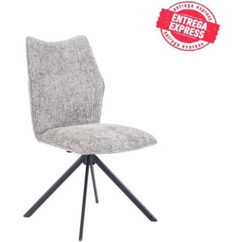 SILLA MOD. ENEAS TELA C/ GRIS- PATA NEGRA (GIRATORIA 180º) SE SIRVE EN CAJAS DE 2 UDS