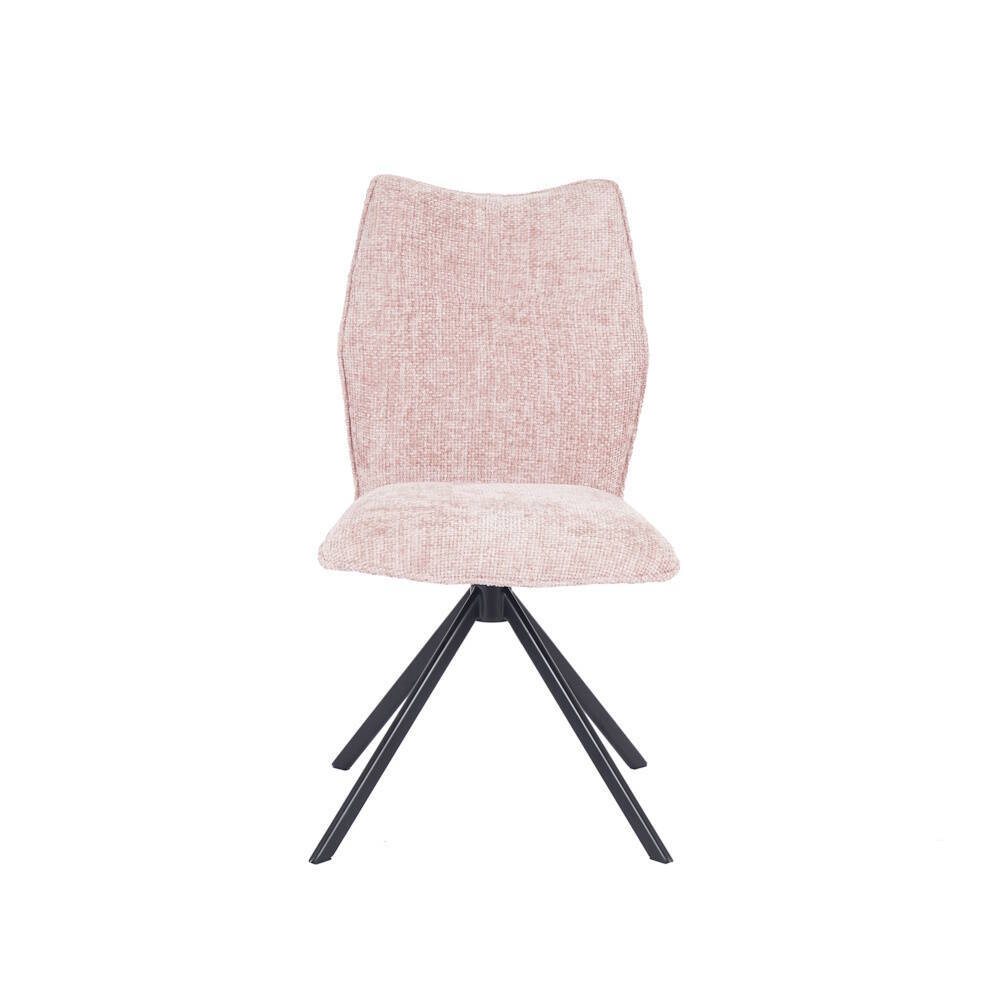 SILLA MOD. ENEAS TELA C/ ROSA- PATA NEGRA (GIRATORIA 180º) SE SIRVE EN CAJAS DE 2 UDS - Imagen 3