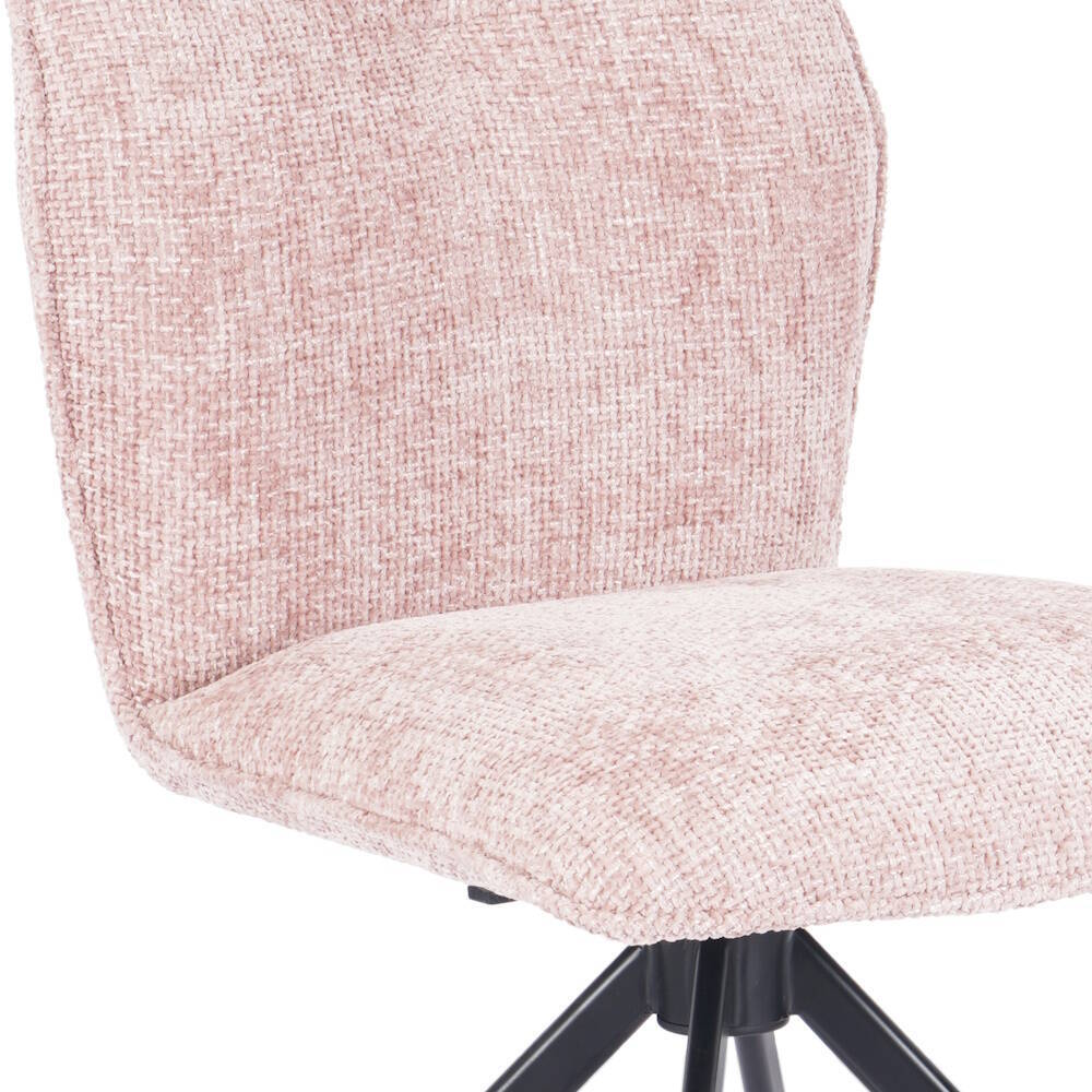 SILLA MOD. ENEAS TELA C/ ROSA- PATA NEGRA (GIRATORIA 180º) SE SIRVE EN CAJAS DE 2 UDS - Imagen 2