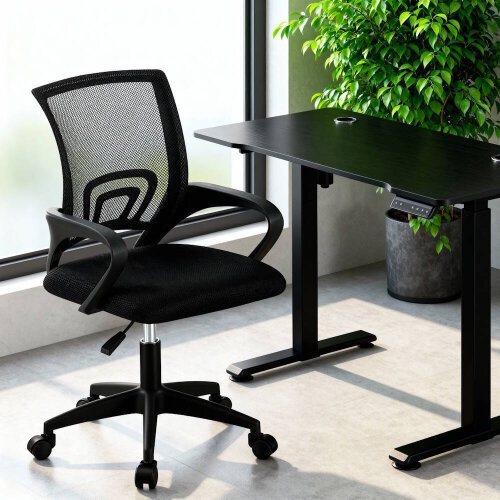 SILLA OFICINA MOD. EVORA C/ NEGRO - ESTRUCTURA NEGRA