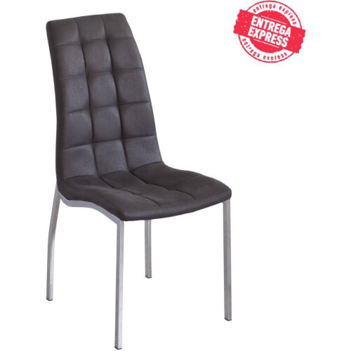 SILLA MOD. MALVA TELA GRIS CAJA 4 UDS