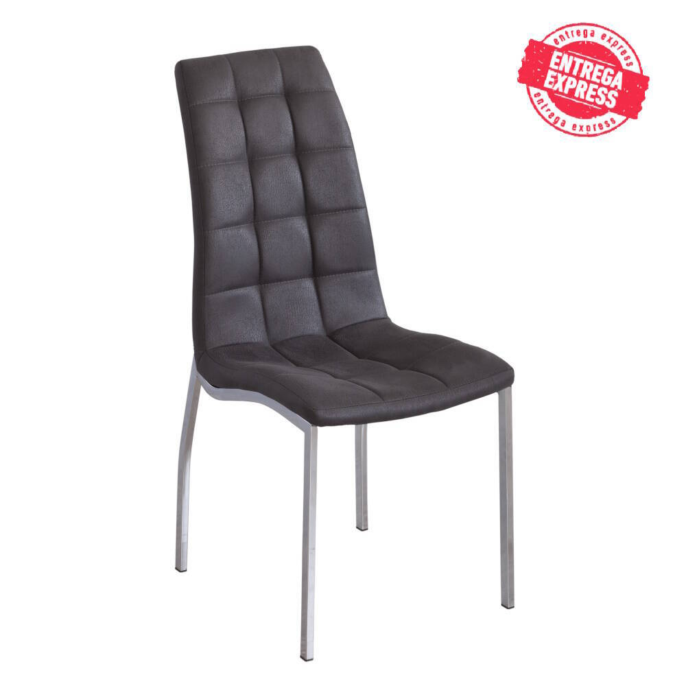 SILLA MOD. MALVA TELA GRIS CAJA 4 UDS