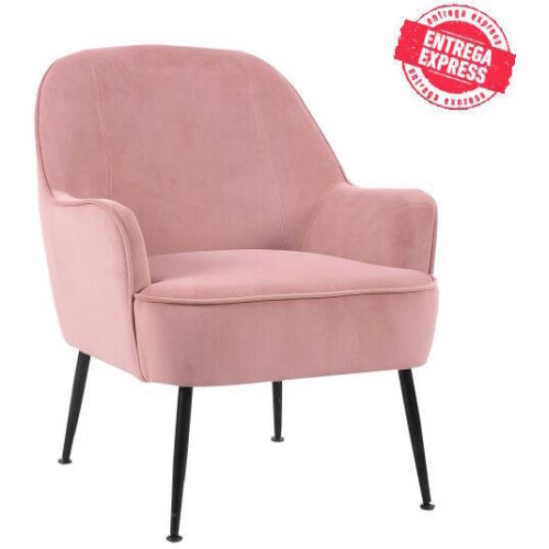 BUTACA MOD. AMUR TELA VELVET C/ ROSA
