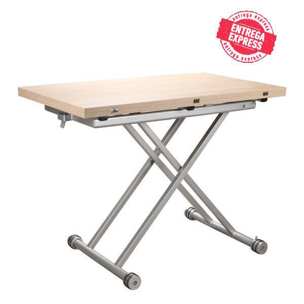 MESA CENTRO EXT. ELEVABLE MOD. CONTE C/ ROBLE