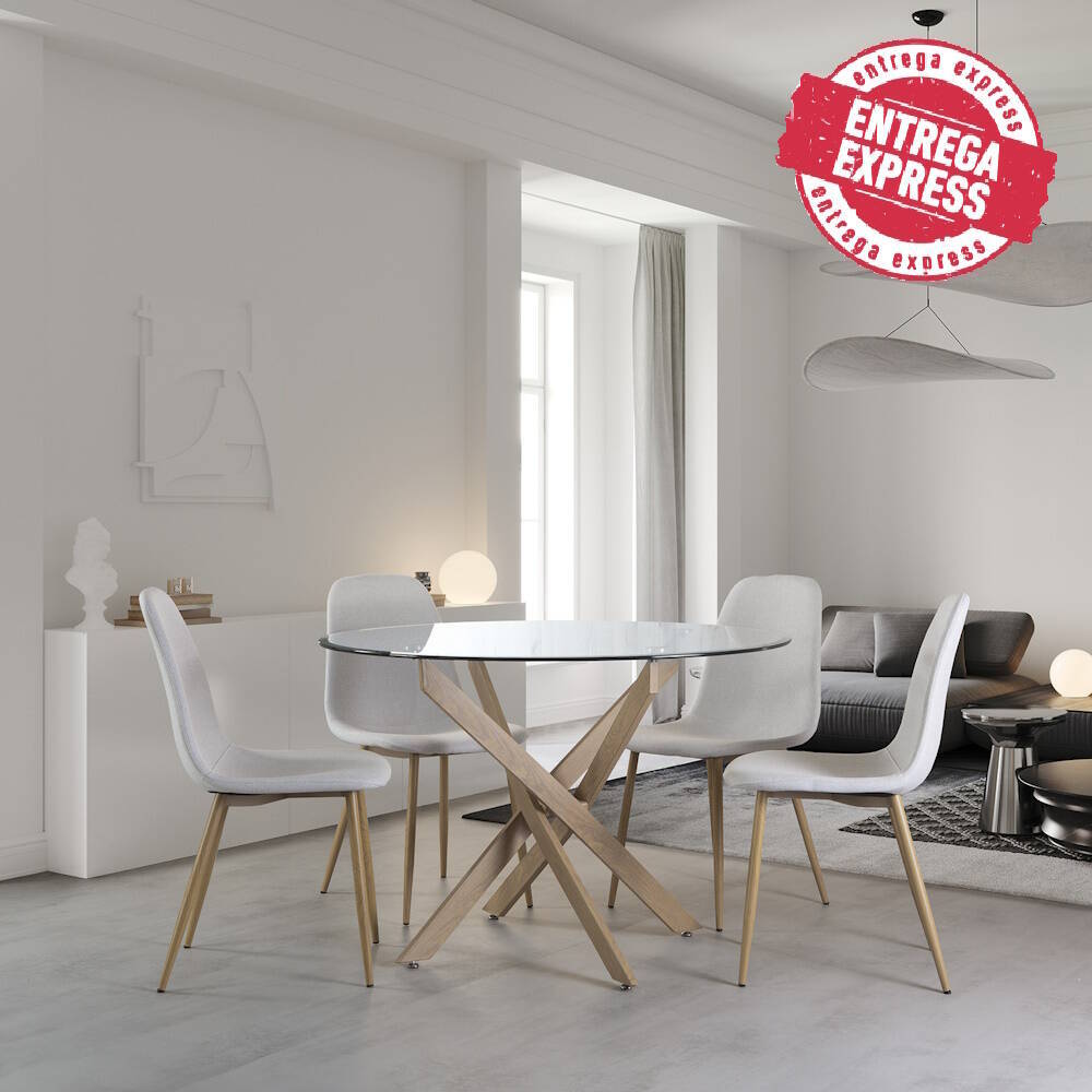 MESA COMEDOR MOD. DELIA PATA MADERA