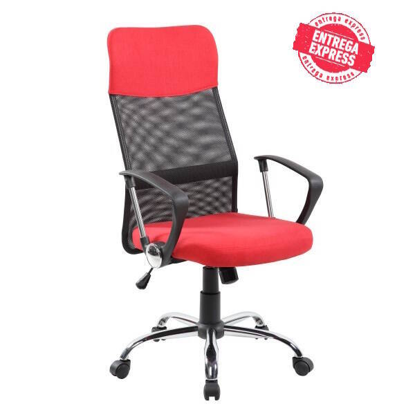 SILLA OFICINA MOD. LAYLA TELA ROJA