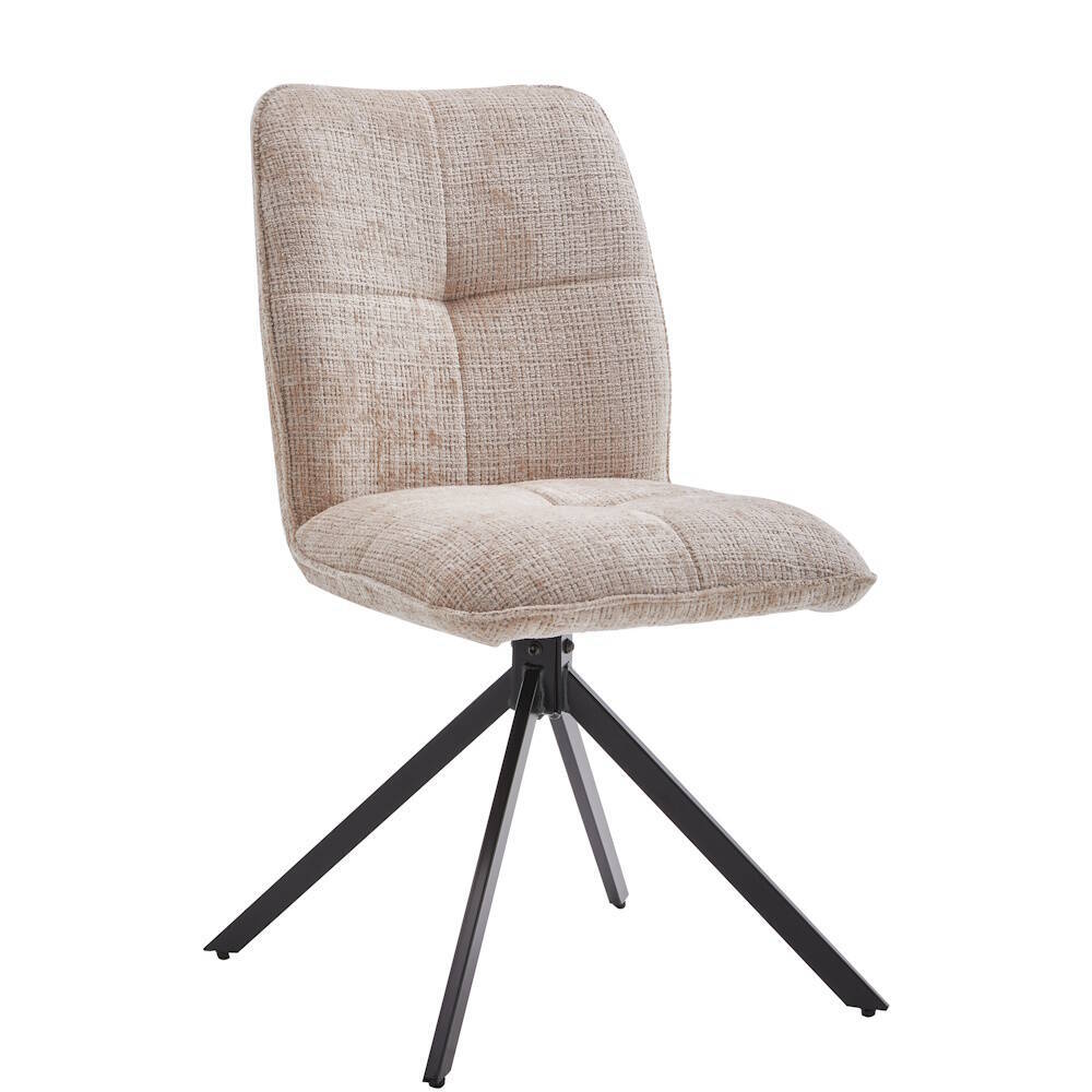SILLA MOD. GALA TELA C/ BEIGE - PATA NEGRA (GIRATORIA 360º) SE SIRVE EN CAJAS DE 4 UDS