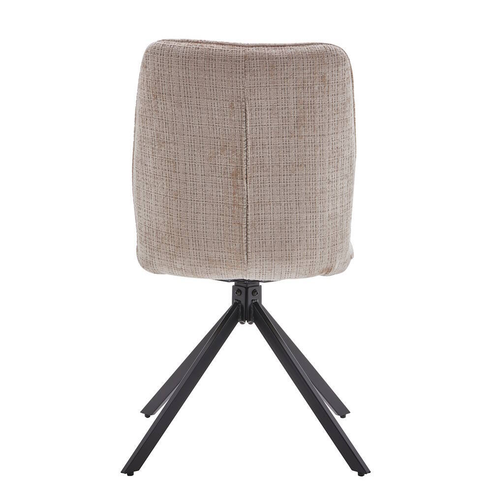 SILLA MOD. GALA TELA C/ BEIGE - PATA NEGRA (GIRATORIA 360º) SE SIRVE EN CAJAS DE 4 UDS - Imagen 5