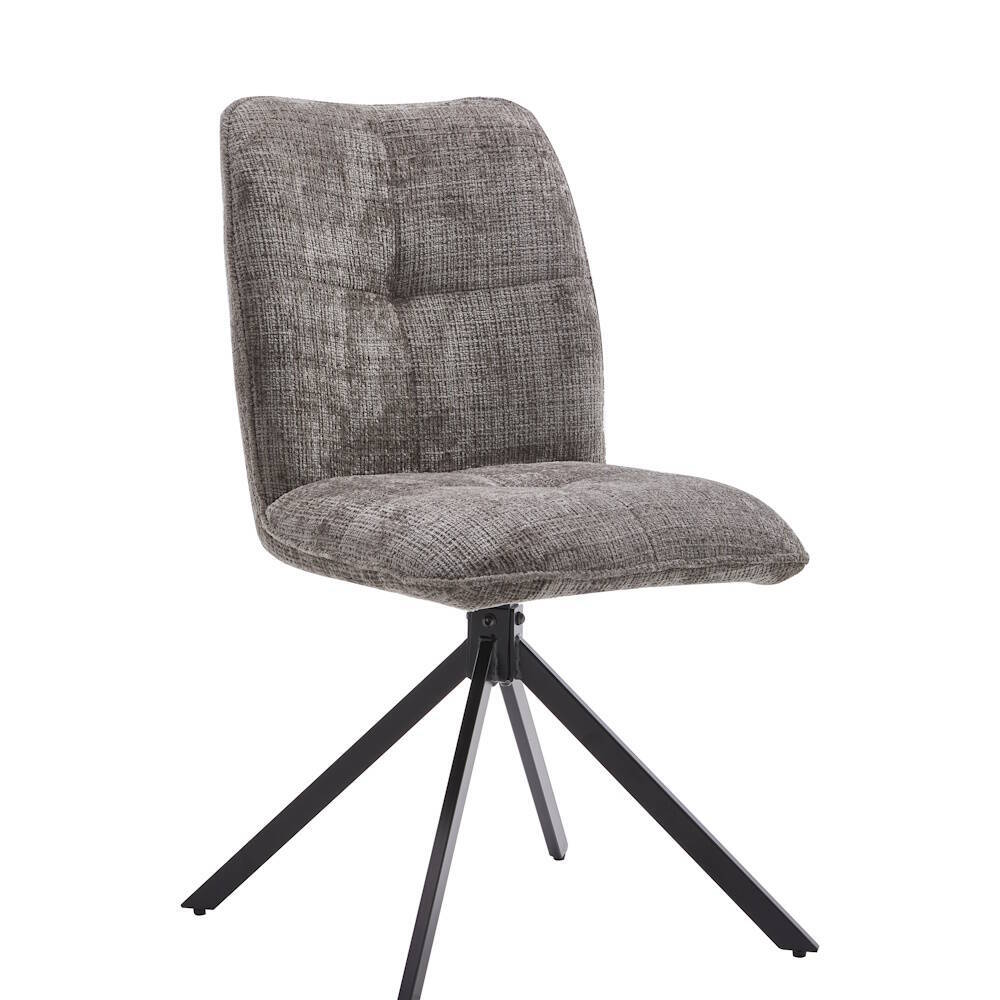 SILLA MOD. GALA TELA C/ GRIS - PATA NEGRA (GIRATORIA 180º) SE SIRVE EN CAJAS DE 4 UDS