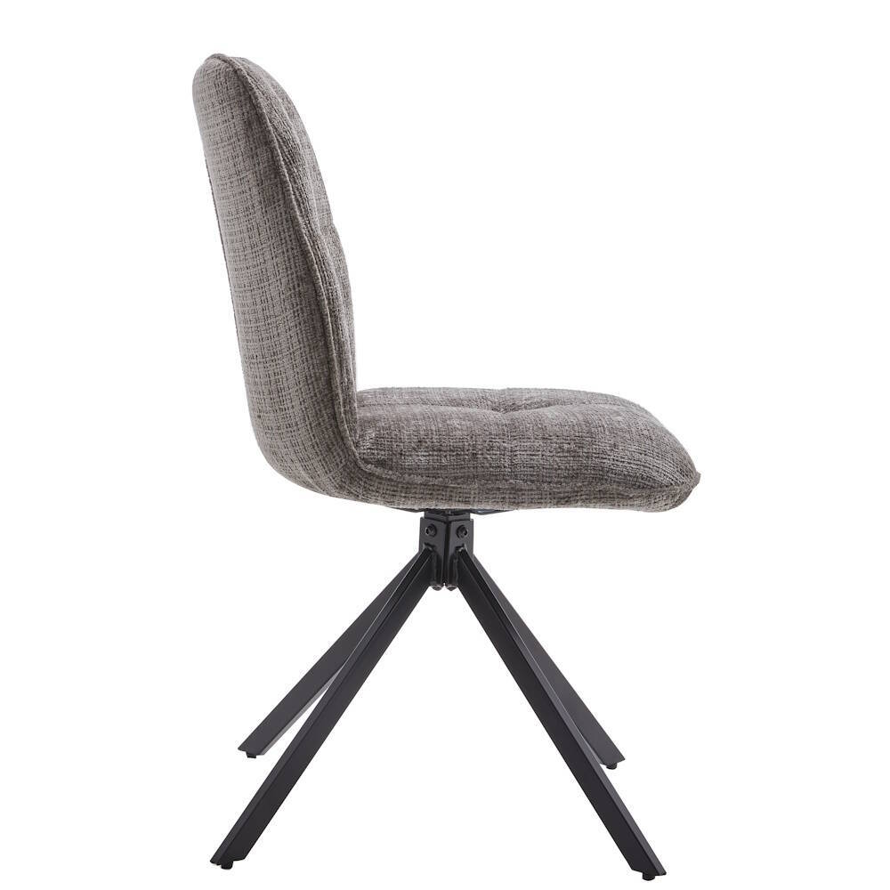 SILLA MOD. GALA TELA C/ GRIS - PATA NEGRA (GIRATORIA 180º) SE SIRVE EN CAJAS DE 4 UDS - Imagen 4