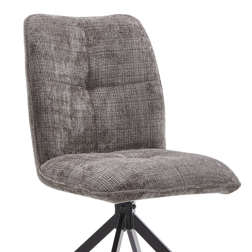 SILLA MOD. GALA TELA C/ GRIS - PATA NEGRA (GIRATORIA 180º) SE SIRVE EN CAJAS DE 4 UDS - Imagen 2