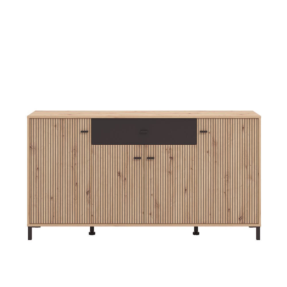 APARADOR MOD. GRAND AVIGNON 170 CM ROBLE ARTISAN / NEGRO (Vannes) - Imagen 2