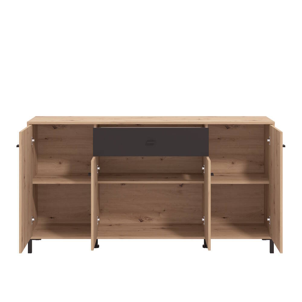 APARADOR MOD. GRAND AVIGNON 170 CM ROBLE ARTISAN / NEGRO (Vannes) - Imagen 3