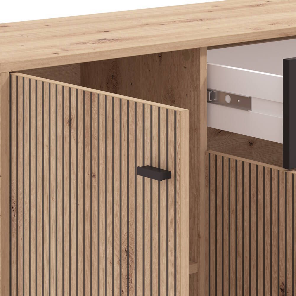 APARADOR MOD. GRAND AVIGNON 170 CM ROBLE ARTISAN / NEGRO (Vannes) - Imagen 4