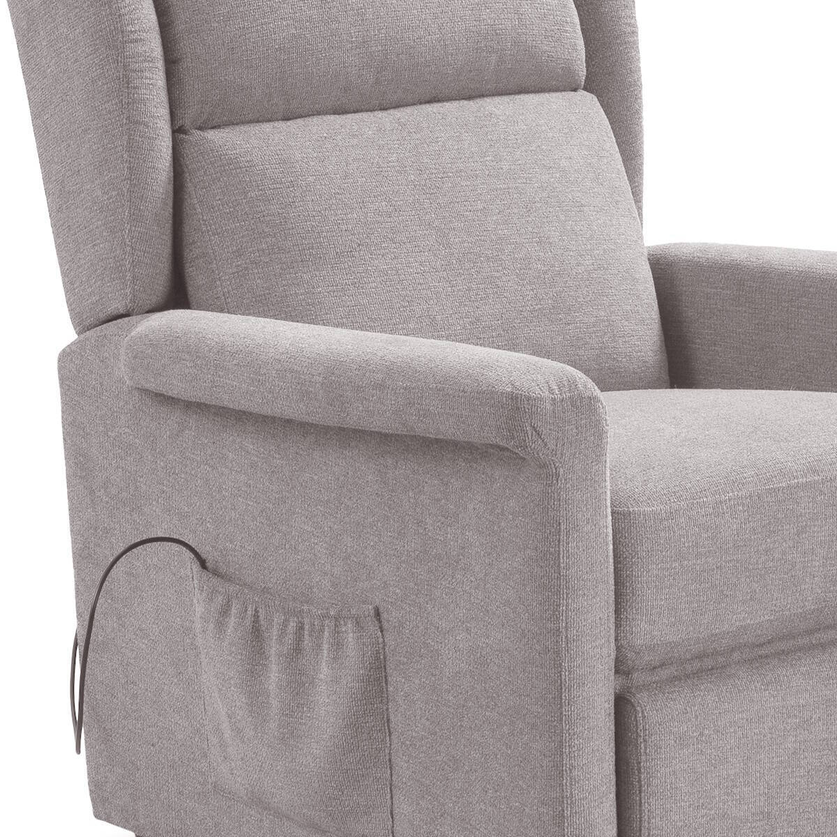 SILLON RELAX MOD. KAMBA PWR LIFT TELA C/ GRIS - Imagen 2