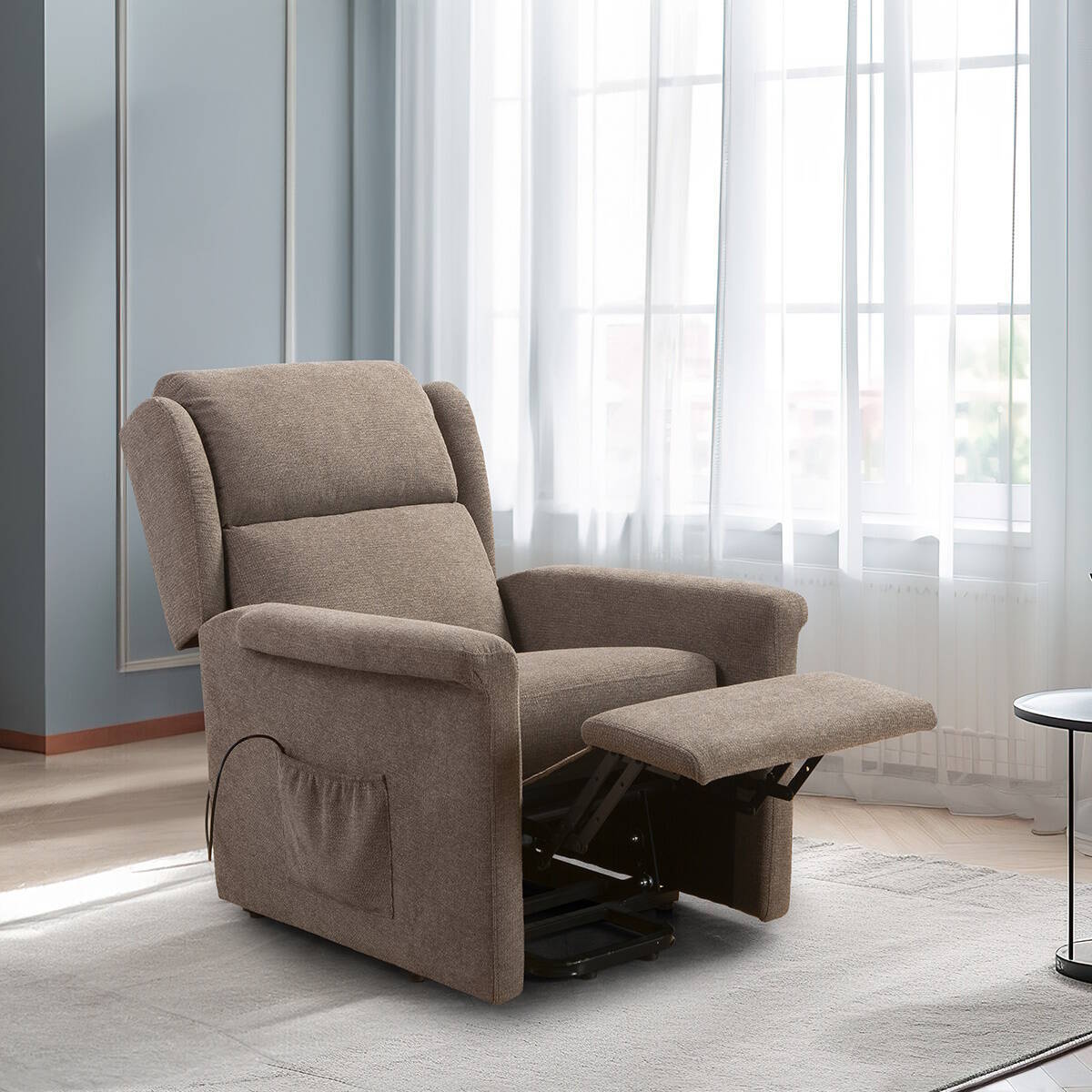 SILLON RELAX MOD. KAMBA PWR LIFT TELA C/ MARRON - Imagen 2