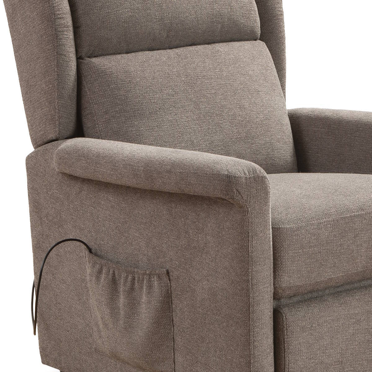 SILLON RELAX MOD. KAMBA PWR LIFT TELA C/ MARRON - Imagen 3