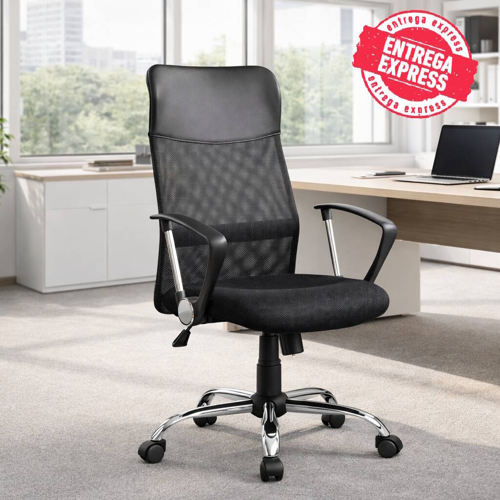 SILLA OFICINA MOD. LAYLA PU NEGRA