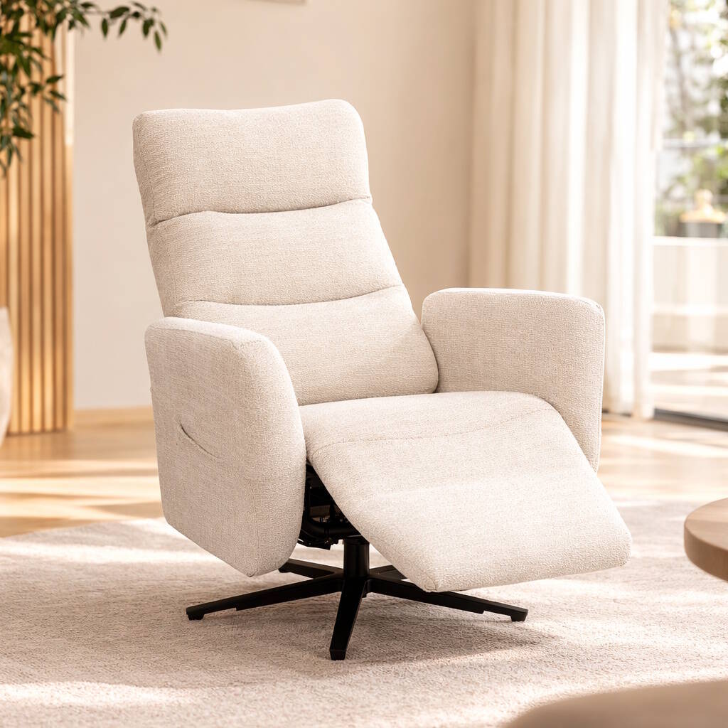 SILLON MOD. LENI TELA C/ BEIGE GIRATORIO Y RELAX ELECTRICO 2 MOTORES INDEPENDIENTES