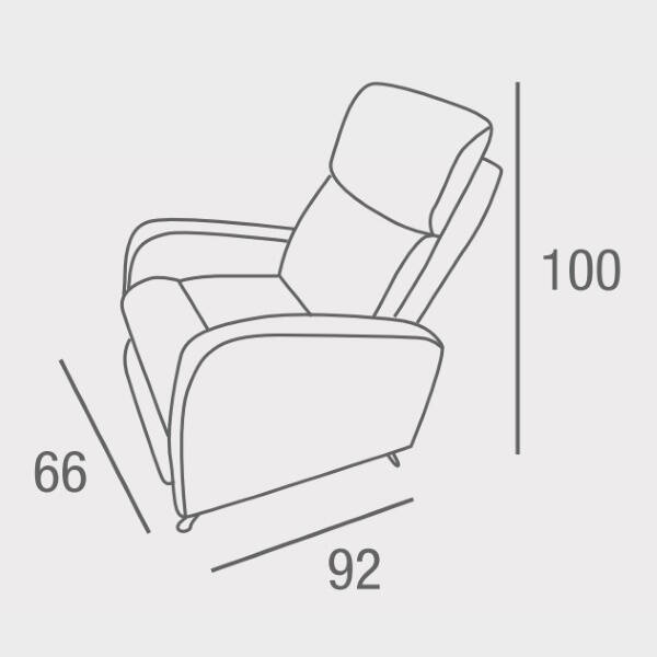 SILLON MOD. LIDO RELAX PUSH TELA C/ GRIS - Imagen 6