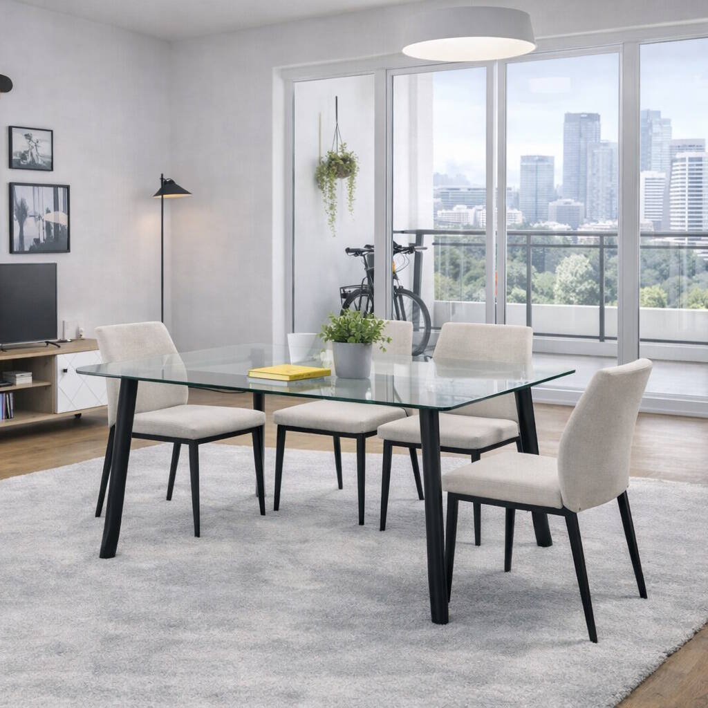 MESA COMEDOR MOD. LUJAN PATA NEGRA 140*80 - Imagen 4