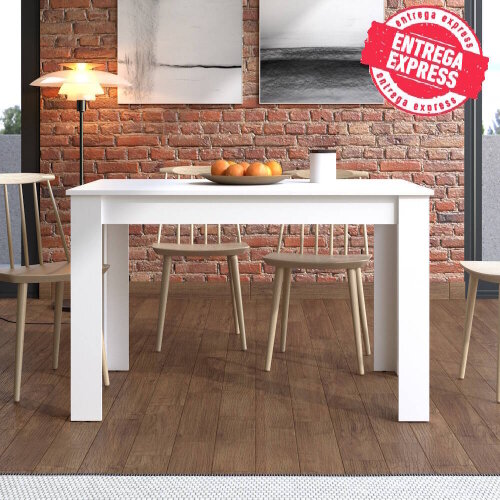 MESA COMEDOR EXTENSIBLE MOD. NORUEGA C/ BLANCO 120/160*80 CM
