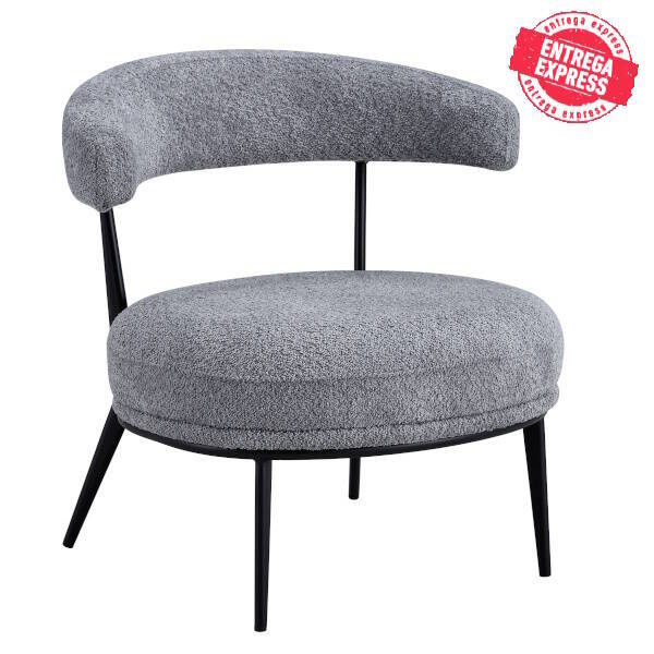 BUTACA MOD. OASIS TELA C/ GRIS - PATA NEGRA 2 UDS POR CAJA