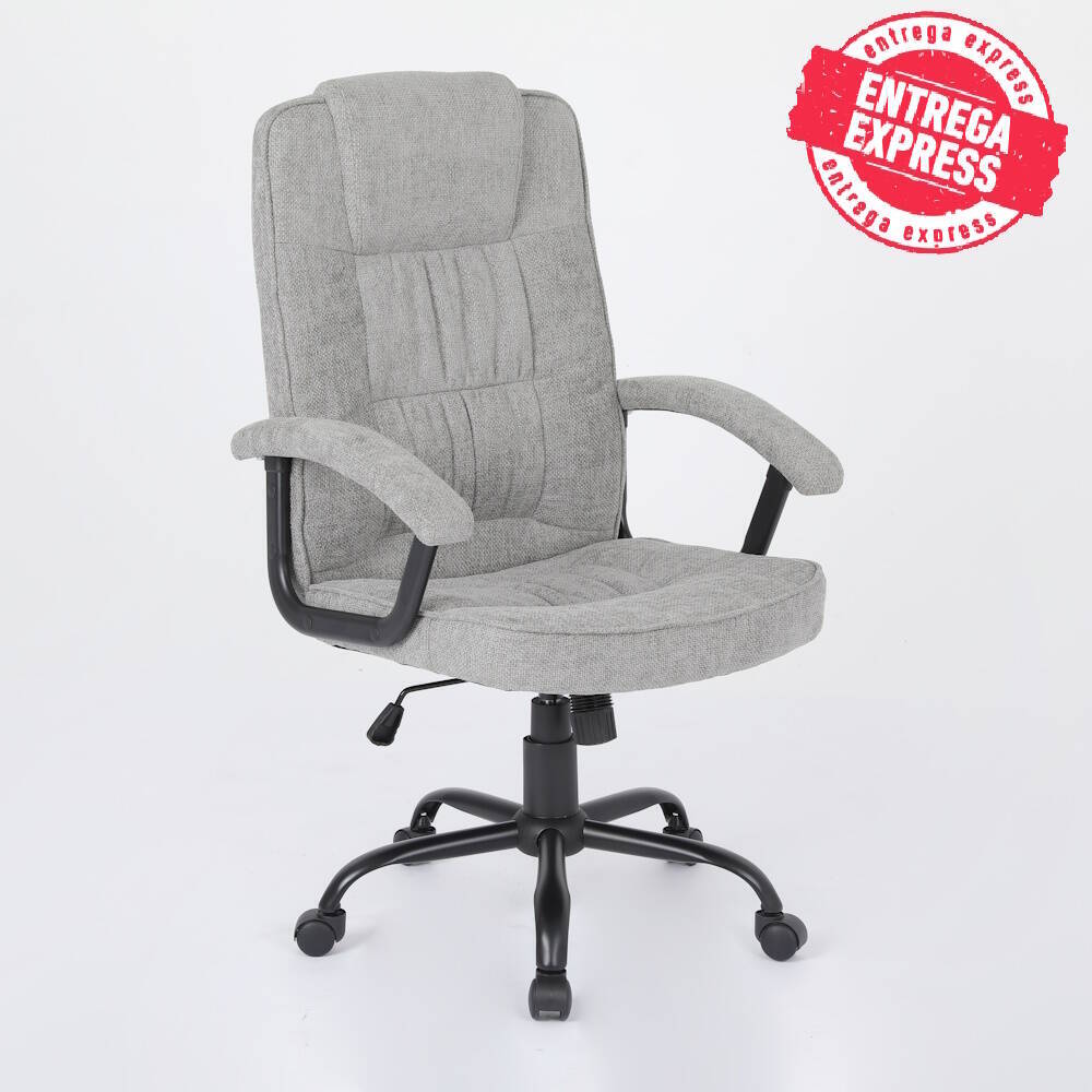 SILLA OFICINA MOD. ODIN TELA C/ GRIS CLARO - ESTRUCTURA NEGRA
