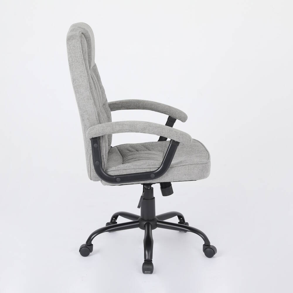 SILLA OFICINA MOD. ODIN TELA C/ GRIS CLARO - ESTRUCTURA NEGRA - Imagen 3