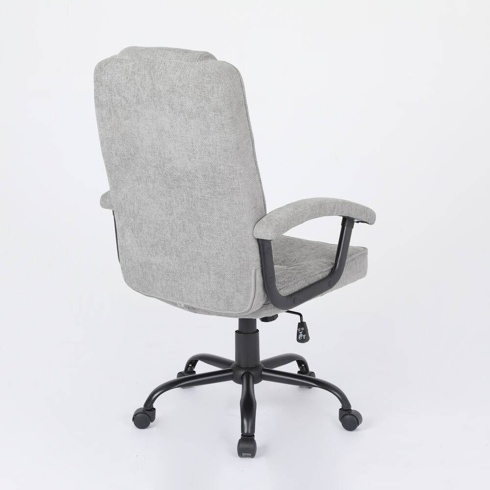 SILLA OFICINA MOD. ODIN TELA C/ GRIS CLARO - ESTRUCTURA NEGRA - Imagen 4