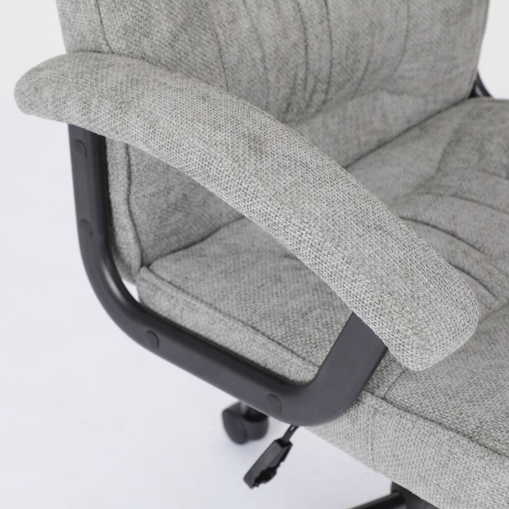 SILLA OFICINA MOD. ODIN TELA C/ GRIS CLARO - ESTRUCTURA NEGRA - Imagen 6