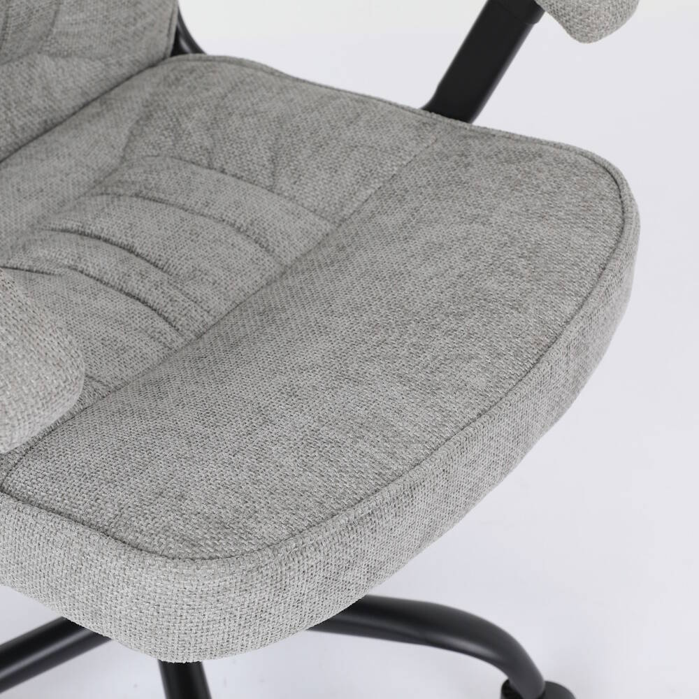 SILLA OFICINA MOD. ODIN TELA C/ GRIS CLARO - ESTRUCTURA NEGRA - Imagen 7