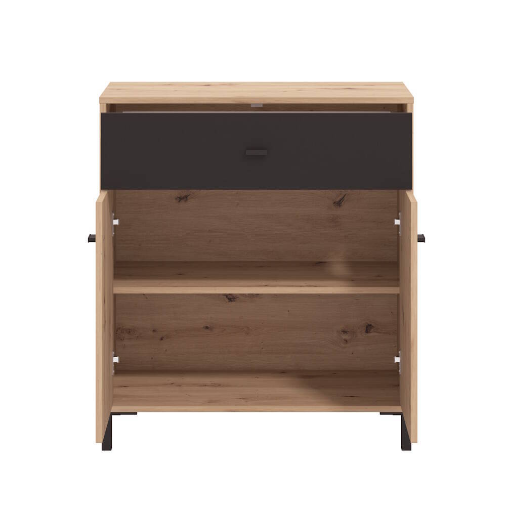 APARADOR MOD. PETIT AVIGNON 80 CM ROBLE ARTISAN / NEGRO (Vannes) - Imagen 4