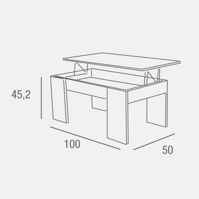 MESA DE CENTRO ELEVABLE MOD. LONDON - Imagen 5
