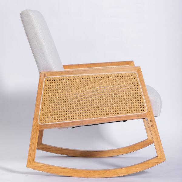 BUTACA MECEDORA MOD. PORTIA TELA C/ BEIGE - Imagen 4