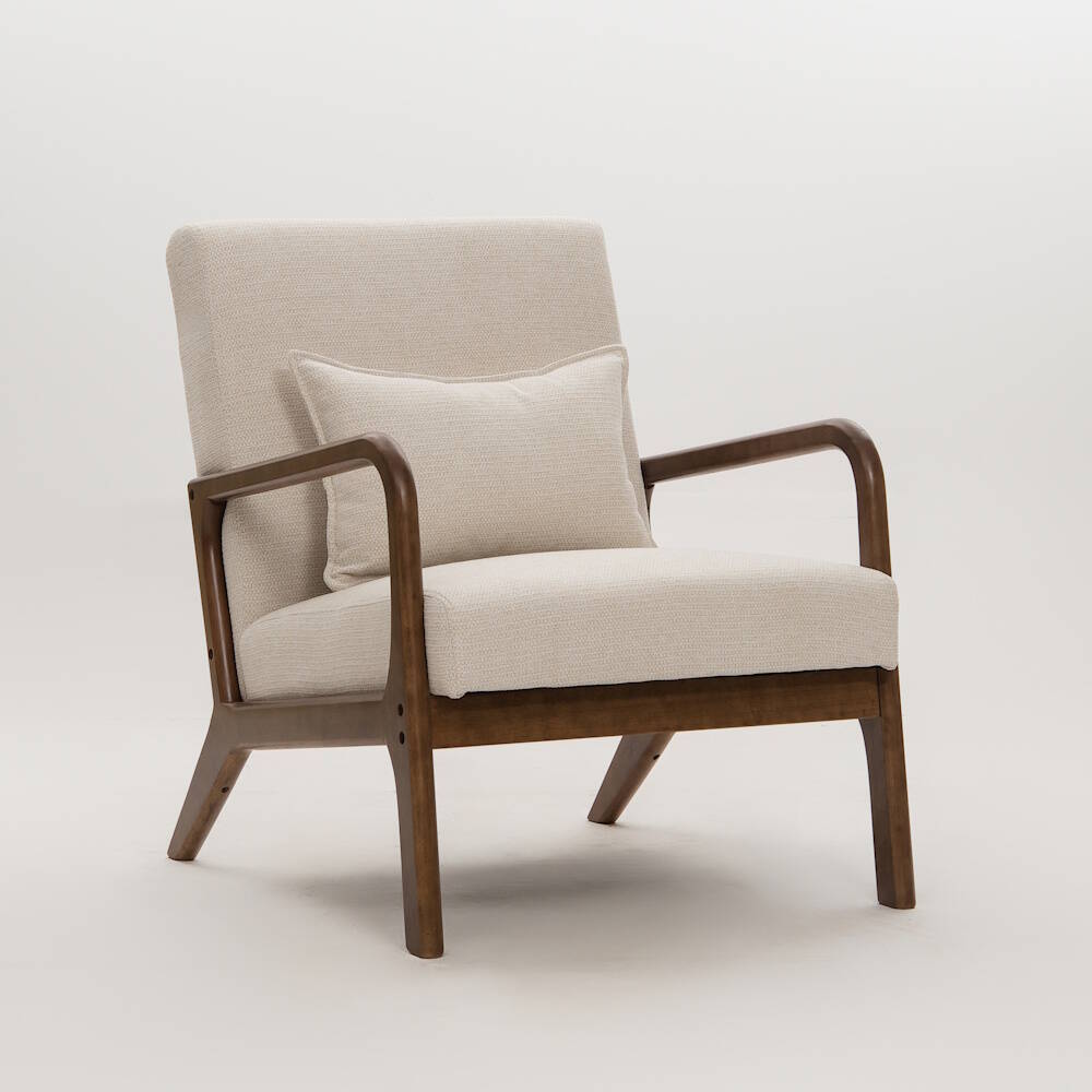 BUTACA MOD. ROMA NOGAL TELA C/ BEIGE - Imagen 2