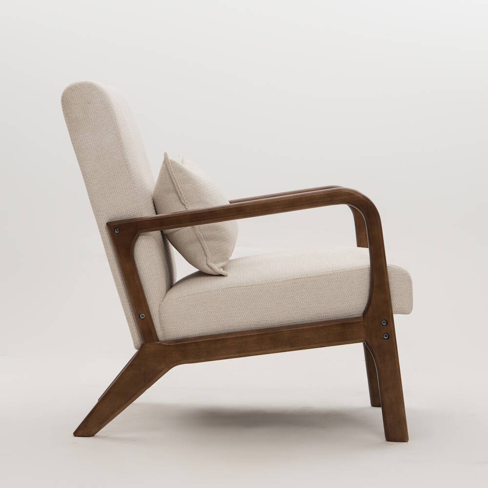 BUTACA MOD. ROMA NOGAL TELA C/ BEIGE - Imagen 4