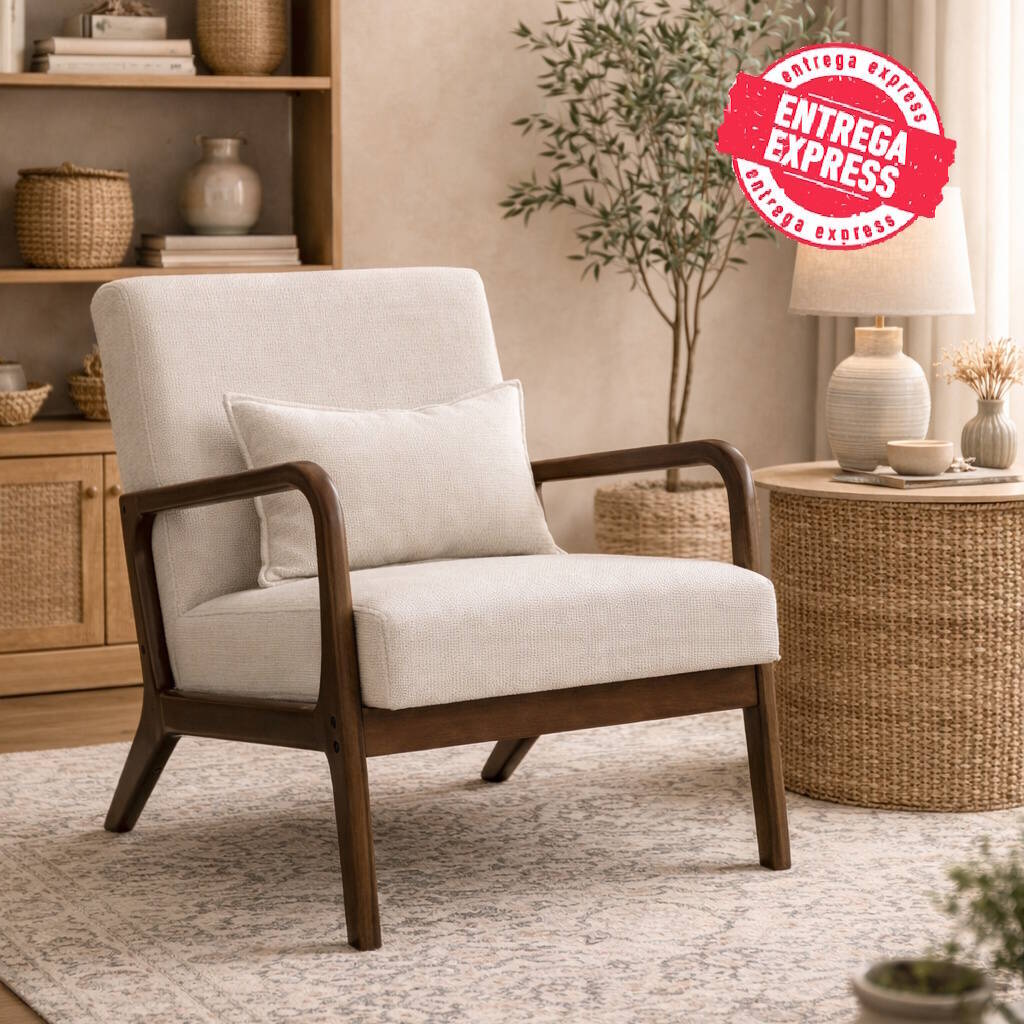 BUTACA MOD. ROMA NOGAL TELA C/ BEIGE