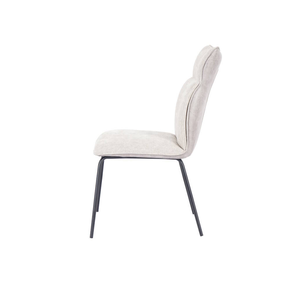 SILLA MOD. ROMEO TELA C/ BEIGE - PATA NEGRA SE SIRVE EN CAJAS DE 2 UDS - Imagen 4