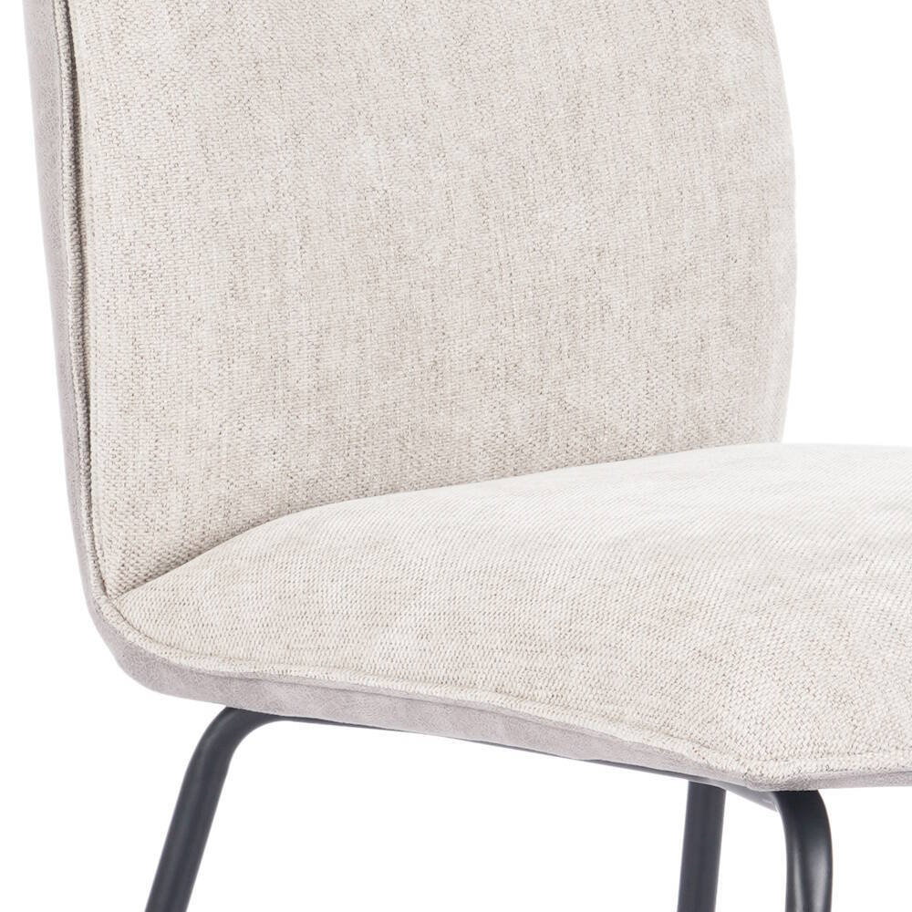 SILLA MOD. ROMEO TELA C/ BEIGE - PATA NEGRA SE SIRVE EN CAJAS DE 2 UDS - Imagen 2