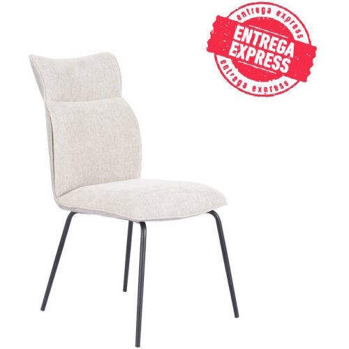 SILLA MOD. ROMEO TELA C/ BEIGE - PATA NEGRA SE SIRVE EN CAJAS DE 2 UDS