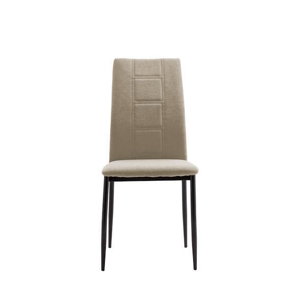 SILLA MOD. ROXANA PATA NEGRA TELA C/ BEIGE OSCURO SE SIRVE EN CAJAS DE 6 UDS - Imagen 3