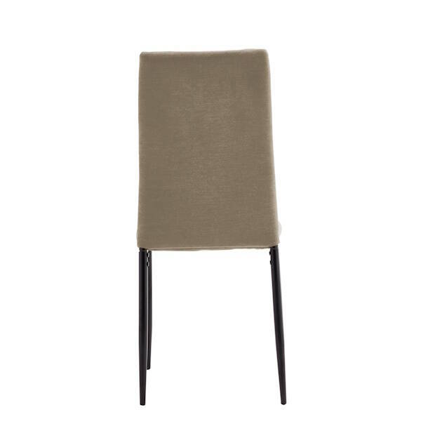 SILLA MOD. ROXANA PATA NEGRA TELA C/ BEIGE OSCURO SE SIRVE EN CAJAS DE 6 UDS - Imagen 5