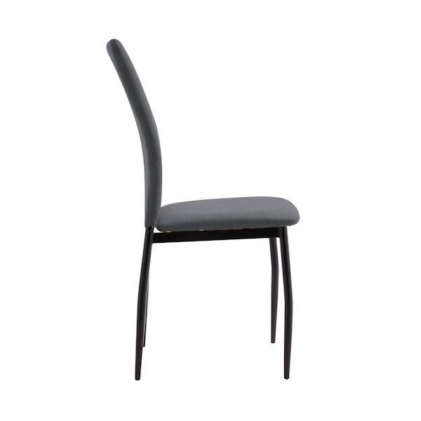 SILLA MOD. ROXANA PATA NEGRA TELA C/ GRIS OSCURO SE SIRVE EN CAJAS DE 6 UDS - Imagen 4