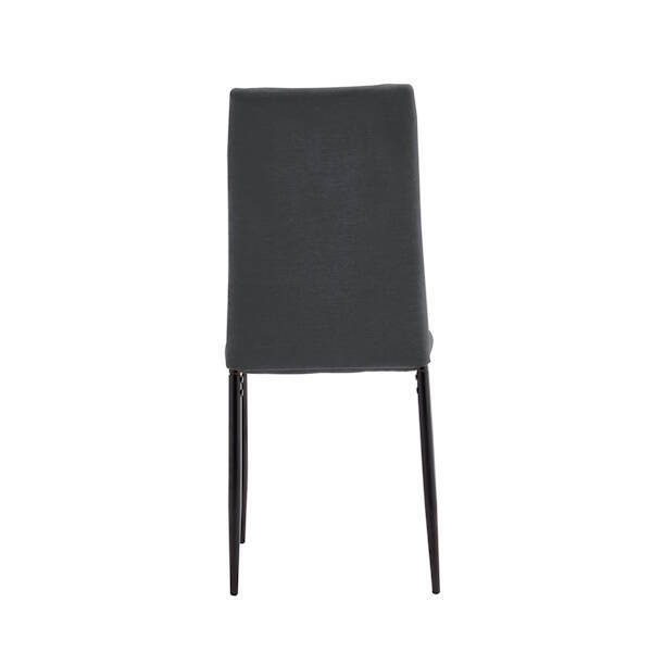 SILLA MOD. ROXANA PATA NEGRA TELA C/ GRIS OSCURO SE SIRVE EN CAJAS DE 6 UDS - Imagen 5