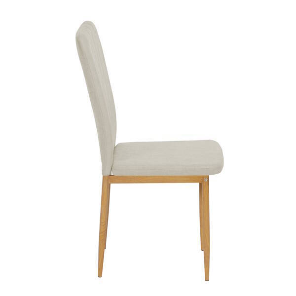 SILLA MOD. SALMA TELA BEIGE CLARO / PATA MADERA SE SIRVE EN CAJAS DE 6 UDS - Imagen 4