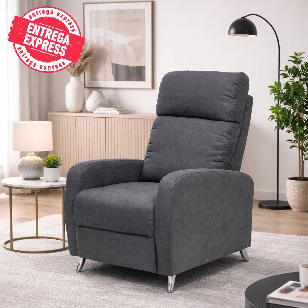 SILLON MOD. LIDO RELAX PUSH TELA C/ GRIS