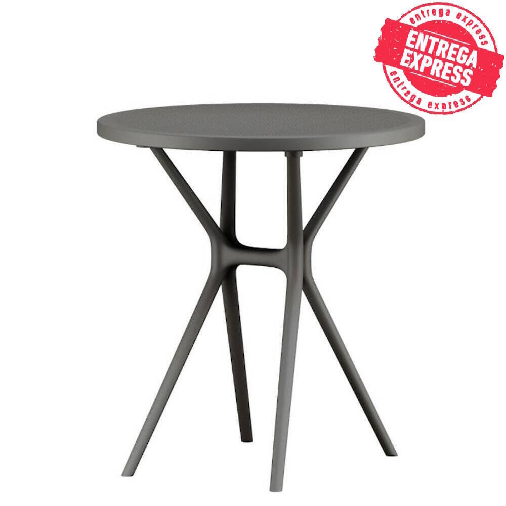 MESA VELADOR MOD. TARA DE PP C/ GRIS D65*72 CM Se sirve en cajas de 2 uds